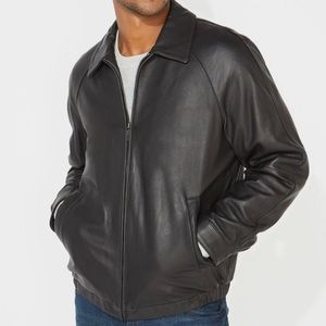 Nautica— Black leather Jacket